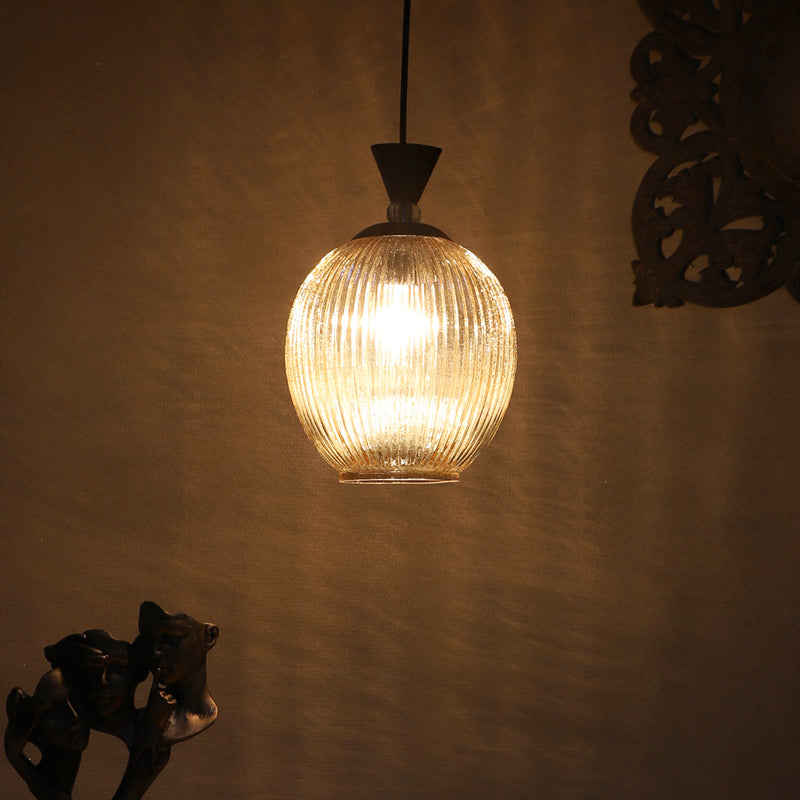 Glaisra Glass & Iron Ceiling Lamp