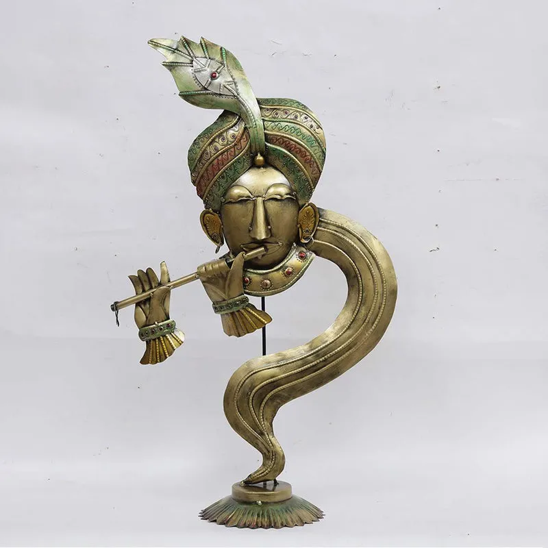 Divine Krishna with Flute Showpiece media 4