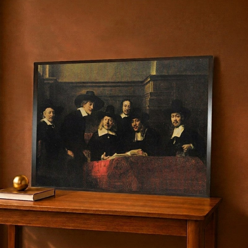 Wardens of the Amsterdam Drapers Guild Canvas Wall Painting - 18 x 12 Inches