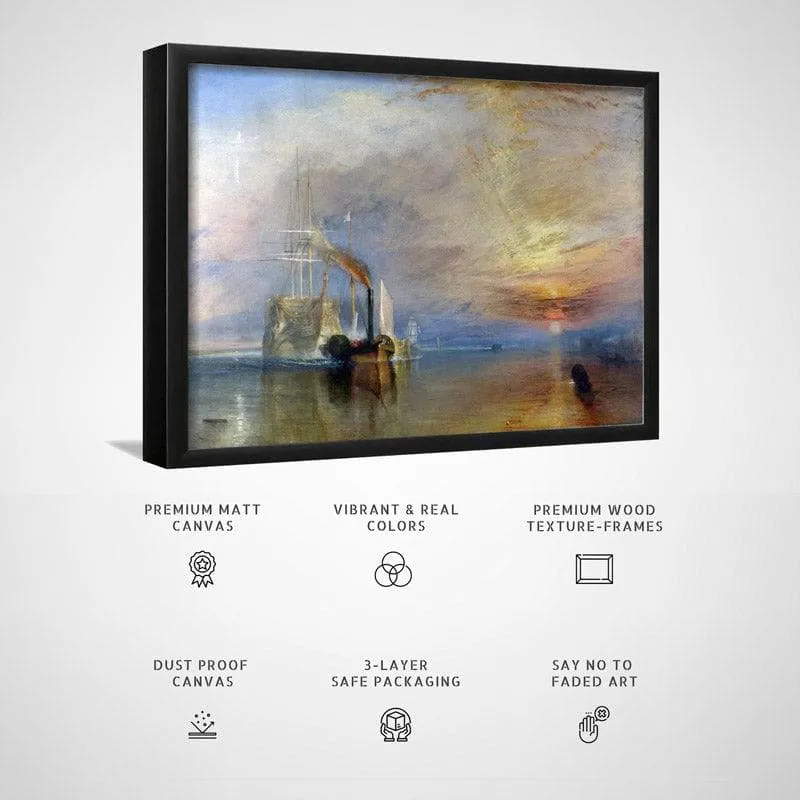 The Fighting Temeraire By J.M.W Turner - Black Frame media 6