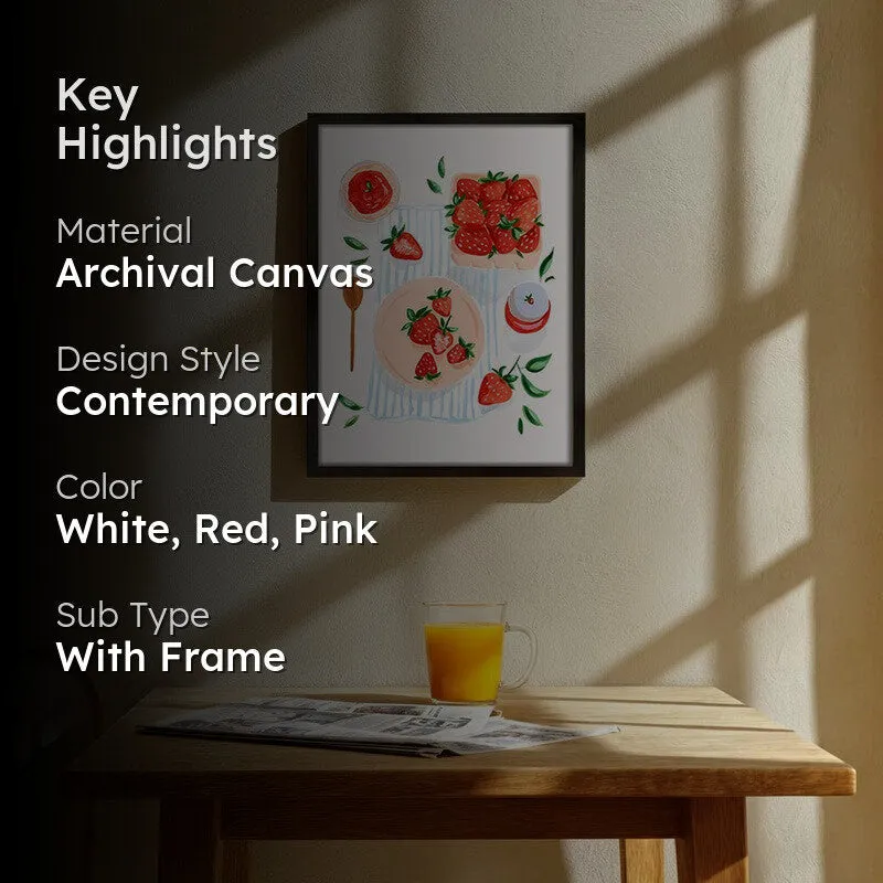 Berry Fusion Archival Canvas Wall Art - Black media 2