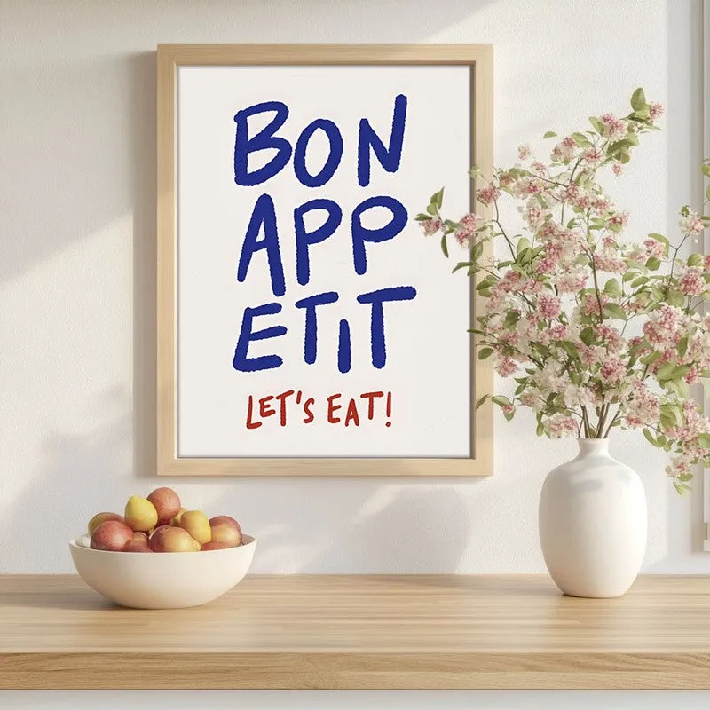 Bonappetit Archival Canvas Wall Art - Brown media 1