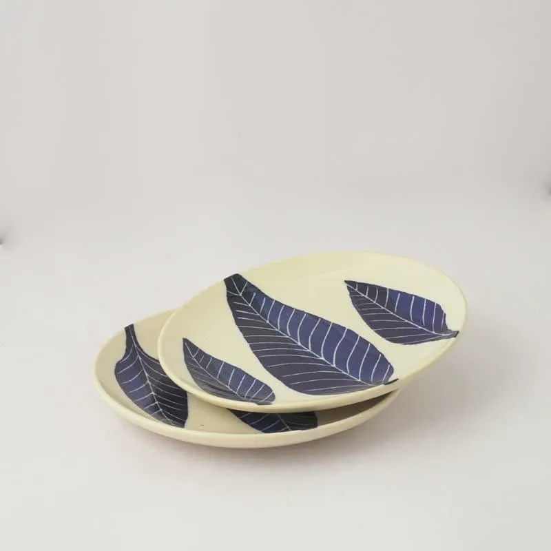 Foliole Ceramic Quarter Plate - Set Of Two media 4
