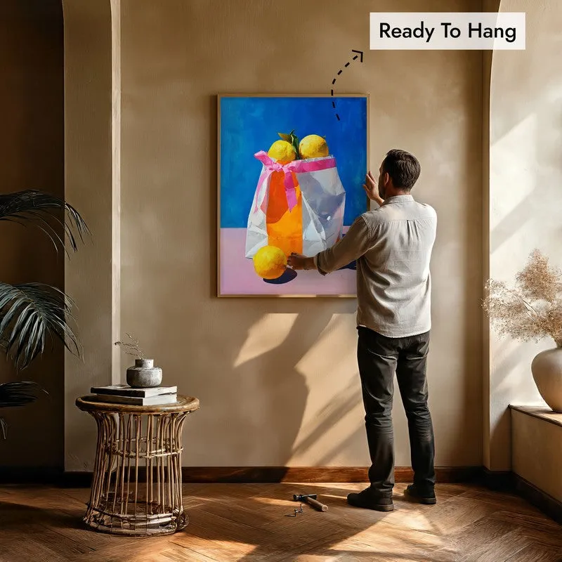 Luneth Canvas Wall Painting With Brown Frame media 8