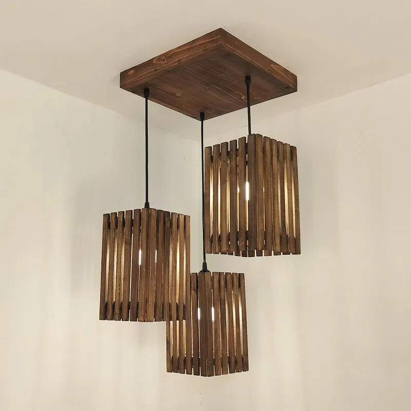 CageCraft Wooden Ceiling Lmap - Brown media 5