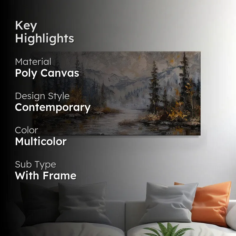 Dreamscape Mountain Landscape Poly Canvas Wall Painting media 2