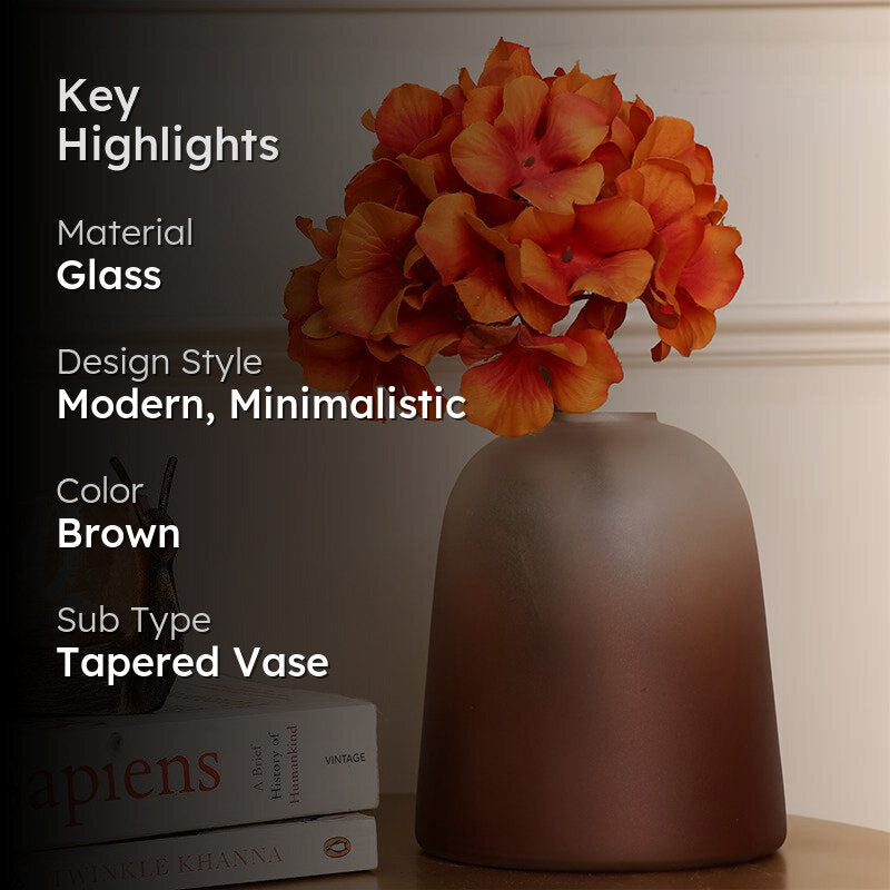 Bria Short Frosted Glass Vase image 2
