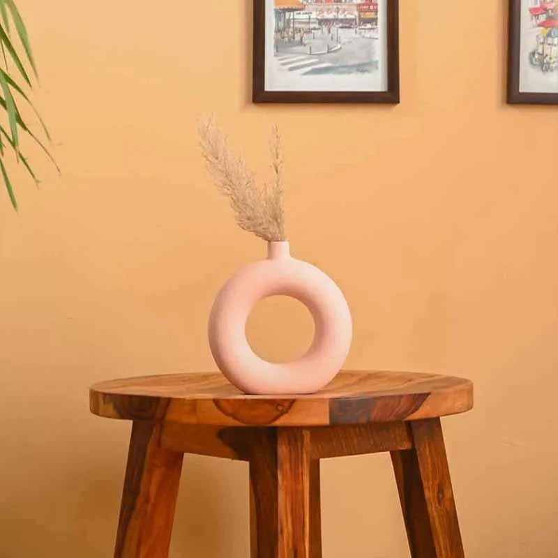 Boho Donut Vase - Pink media 1
