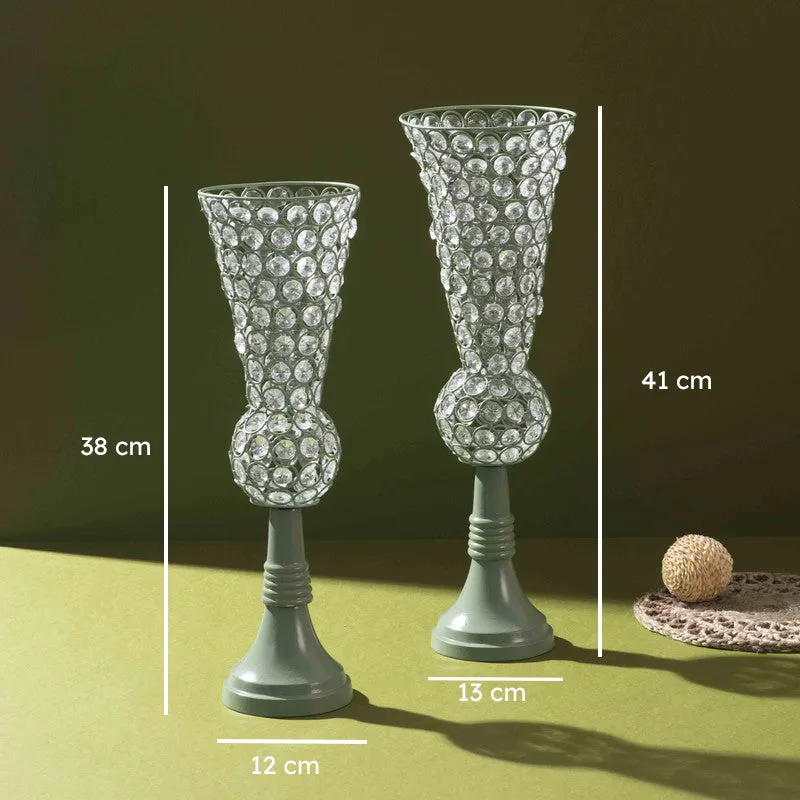 Irellis Bloom Vase (Sage Green) - Set Of Two media 5
