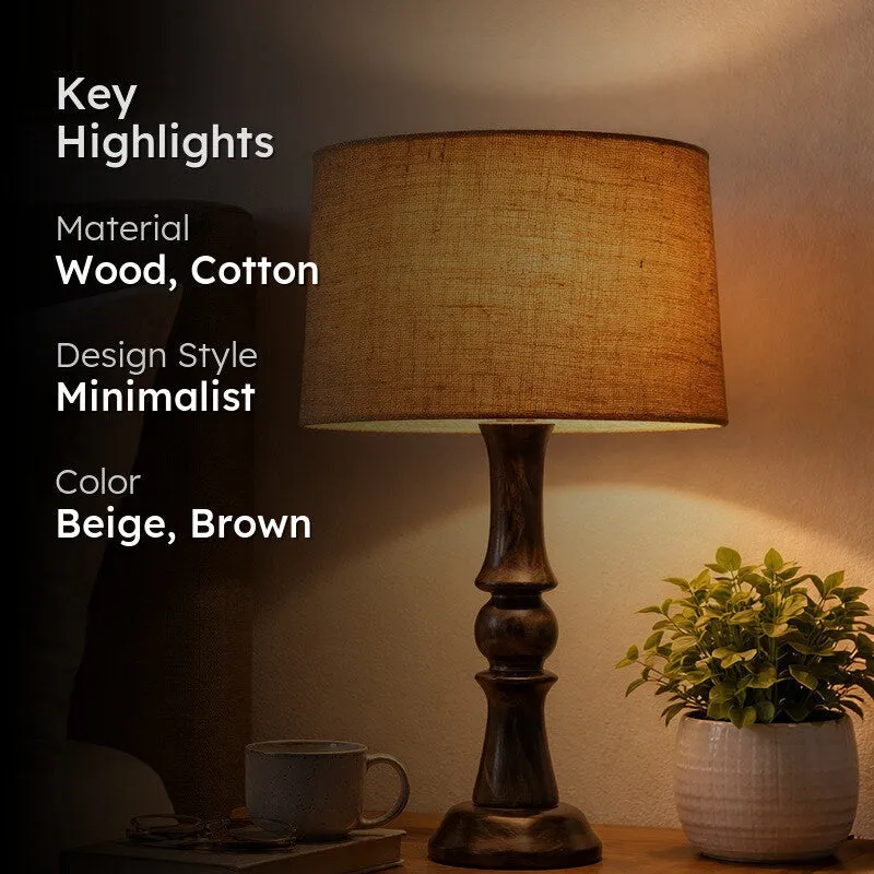 PureRadiance Wooden Table Lamp - Beige media 2