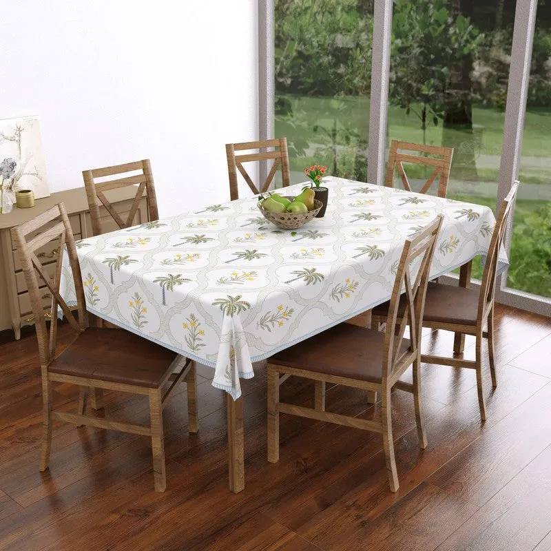 Tropical Cotton Table Cover - Yellow,Green media 1