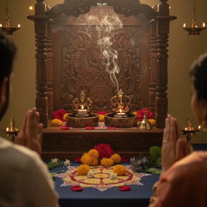 Saffron Divine Diya - Set Of Two media 6