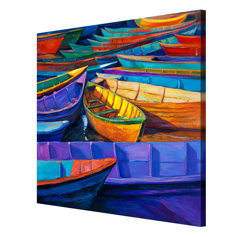 Docked Boats Wall Painting media 6