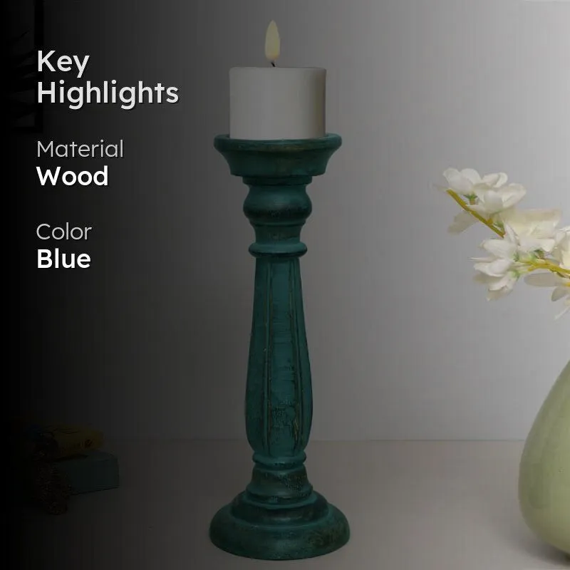 Oceane Wooden Candle Stand - Short media 2