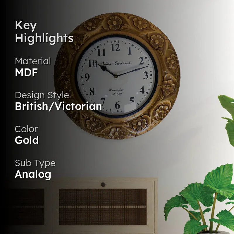 Echelon Hand-Painted Wood Wall Clock media 2