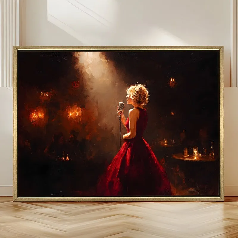 Jazz Diva Canvas Wall Painting With Frame media 4