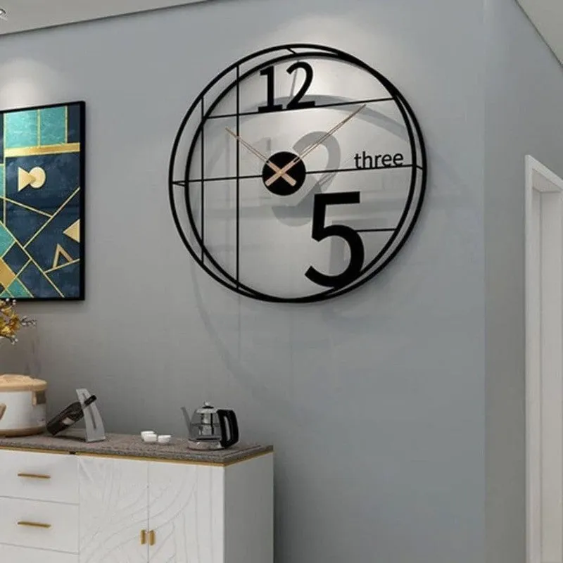 Gears Silent Wall Clock - Black media 3
