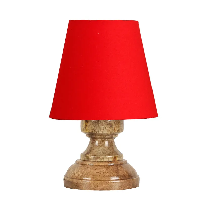 Harolda Fabric Table Lamp - Red,Brown media 4