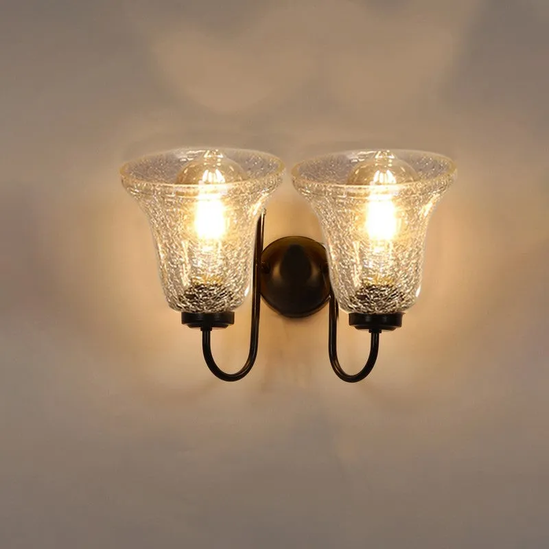 Warm Glow Dual Shade Glass Wall Lamp media 6
