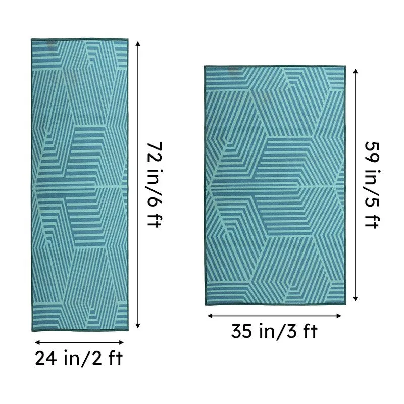 Hexagonal Matrix Anti-Skid Carpet - Teal media 7