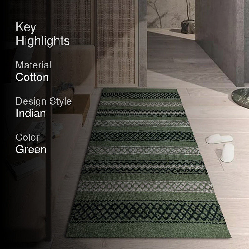 Modern Chevron Cotton Runner Rug media 2
