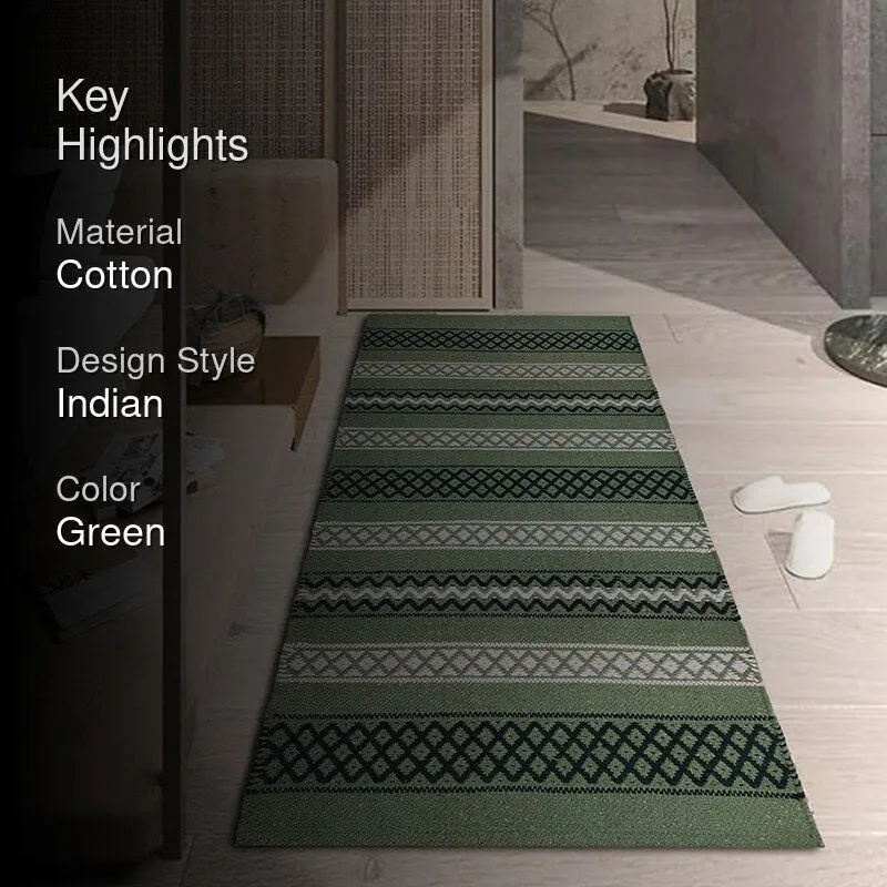 Modern Chevron Cotton Runner Rug media 2