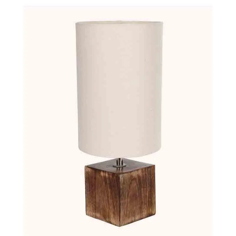 Introspection Fabric Table Lamp - Brown,White media 3