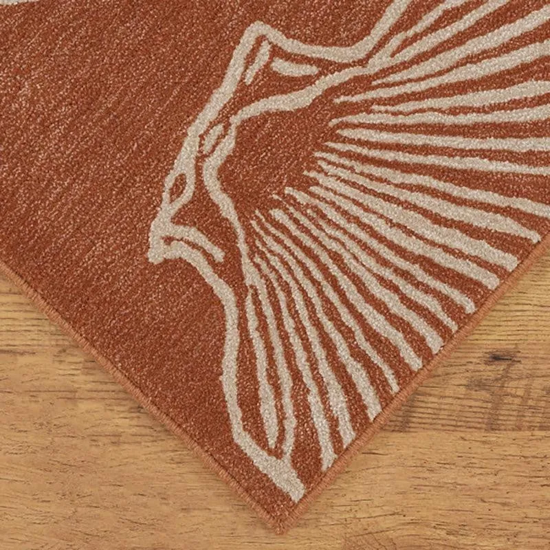 Seashell Hand Tufted Swirl Kids Wool & Nylon Carpet - Rust Orange media 5