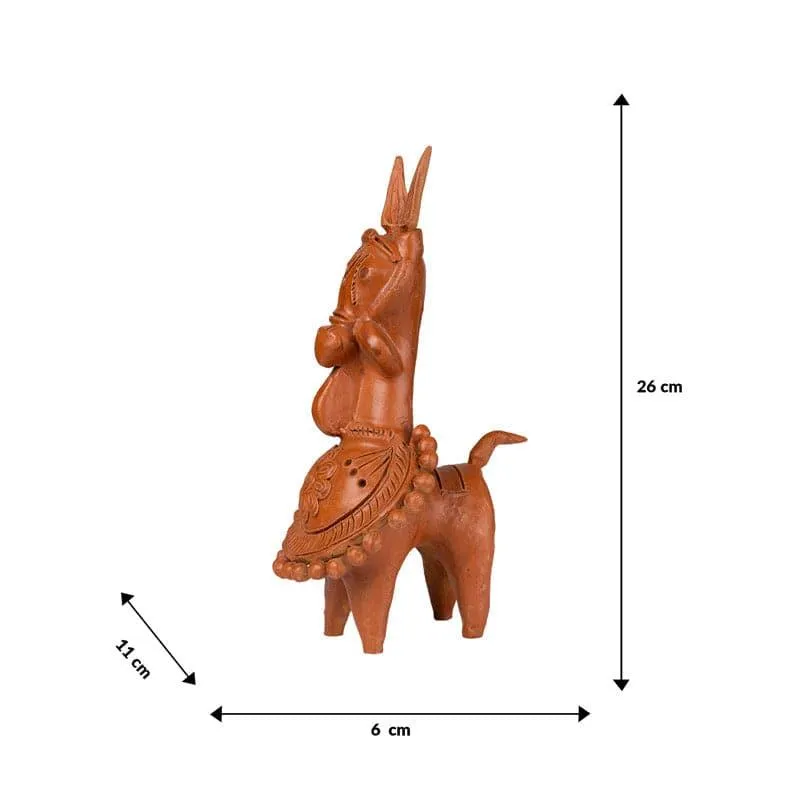 Kathakali Horse Showpiece - Set Of Two media 3