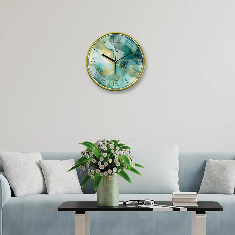 Marbled Stone Plastic Wall Clock media 3