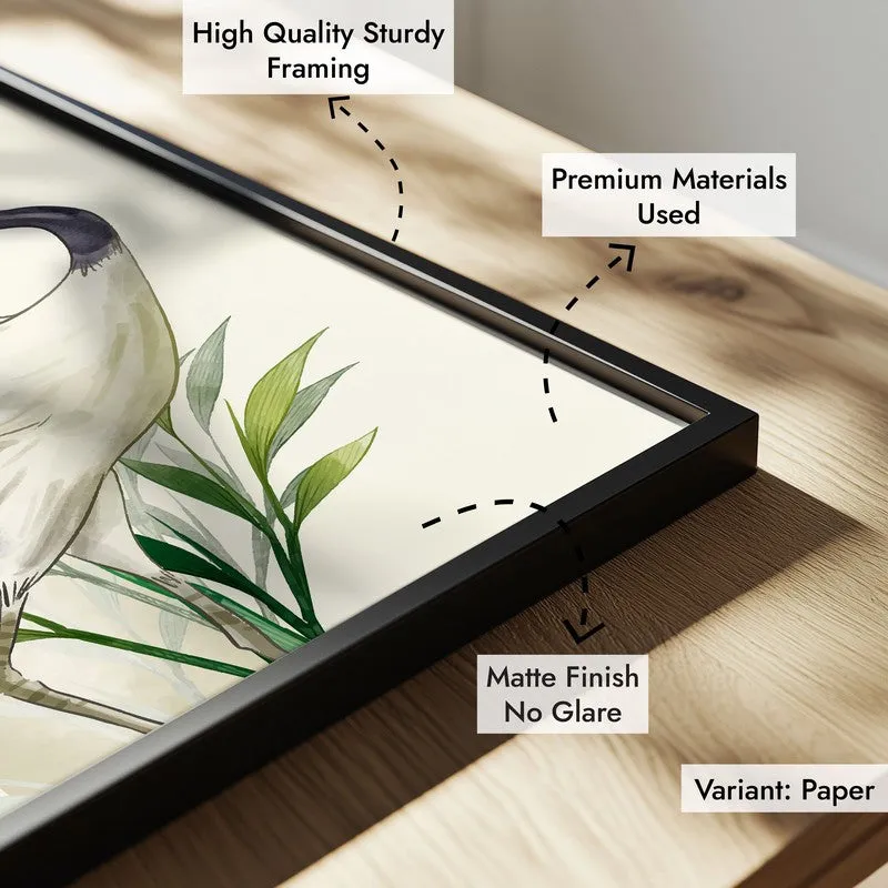 Feather & Foliage Botanical Archival Paper Wall Art With Frame media 7