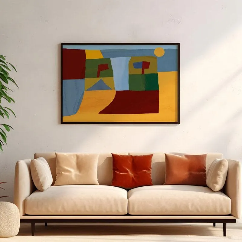 By The Sea Canvas Wall Painting - Black Frame media 4