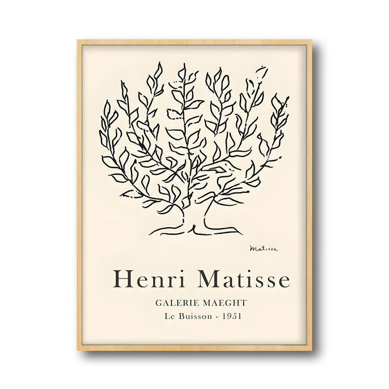 Rooted Silence Canvas Wall Painting With Brown Frame media 3