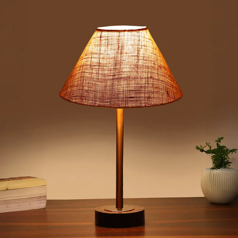 Sienna II Rodin Wooden Table Lamp - Beige,Copper,Brown media 1