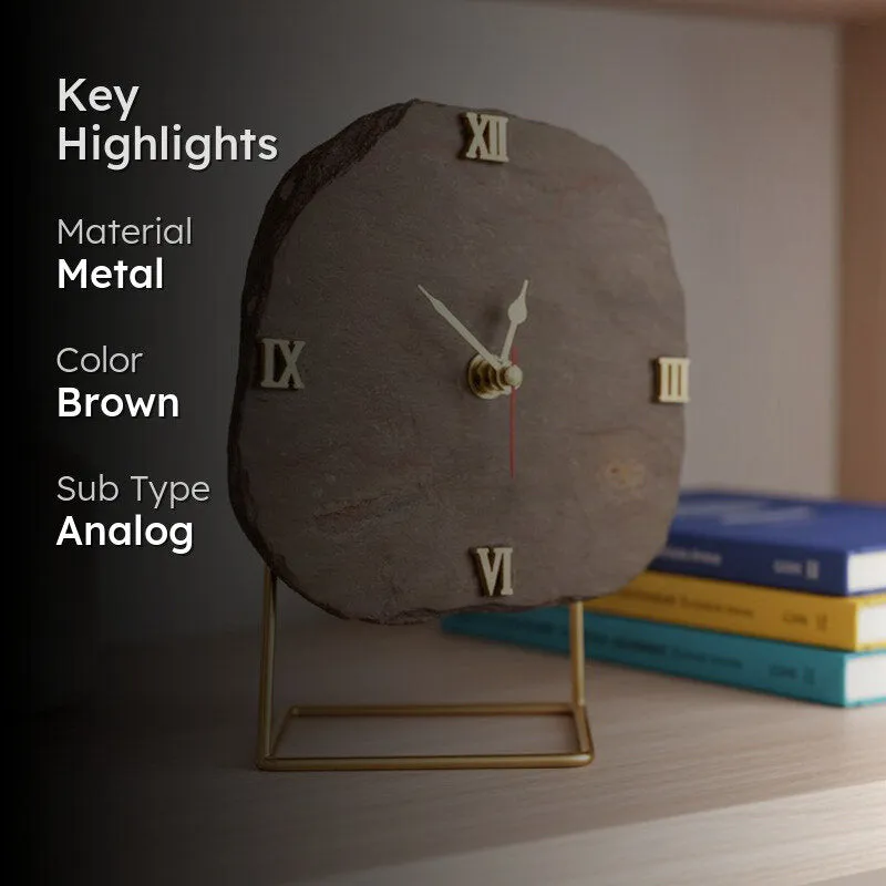 Dursa Peacock SlateTable Clock media 2