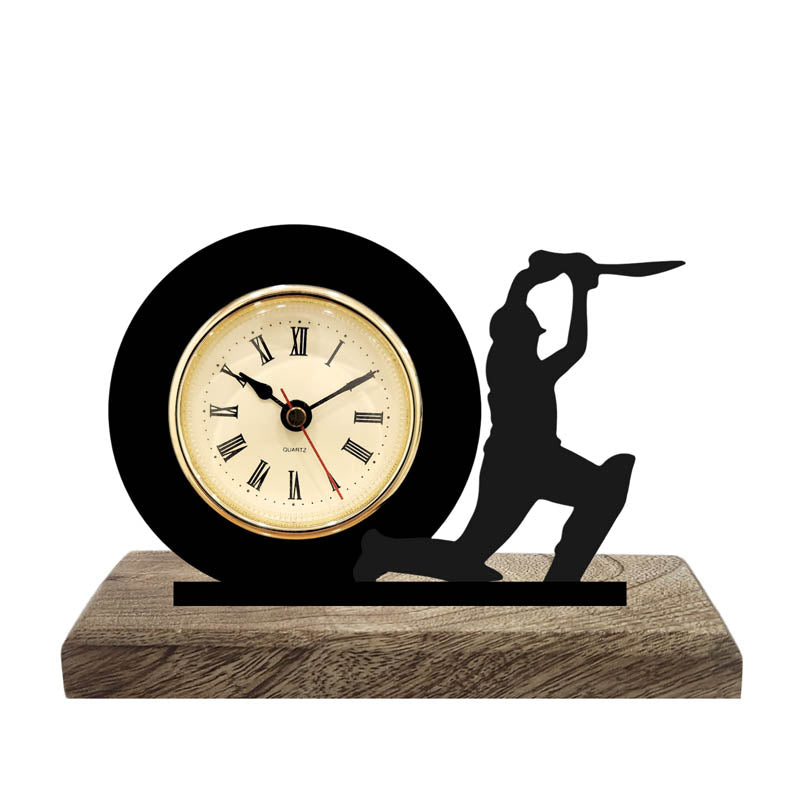 Wicket Watch Iron & Mango Wood Table Clock media 3