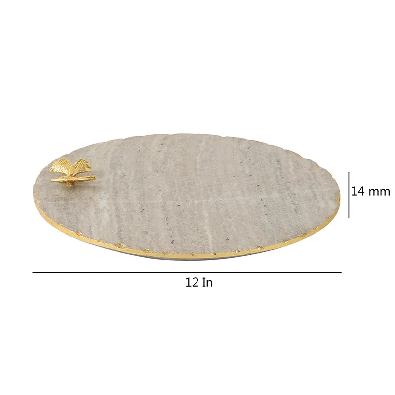 Scotia Mariposa Marble Platter - Grey media 6
