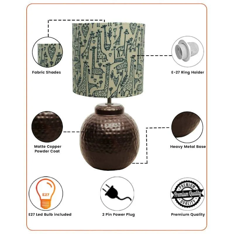 Lanai Wilda Fabric Table Lamp - Yellow,Copper media 5