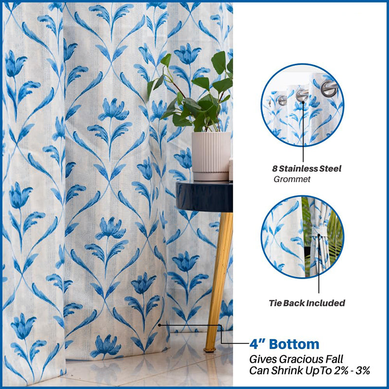 Urban Space Vedra Curtain (Blue) - Set Of Two media 4