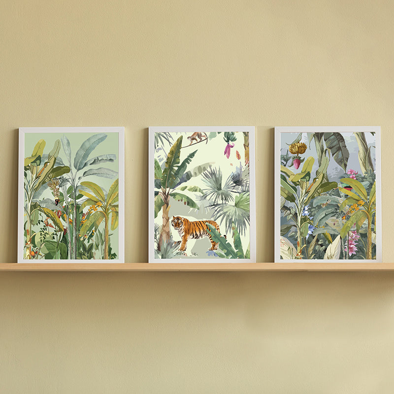 Jungle Rule Wall Painting - Set of Three