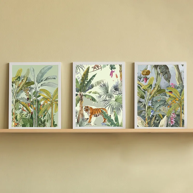 Jungle Rule Wall Painting - Set of Three media 1