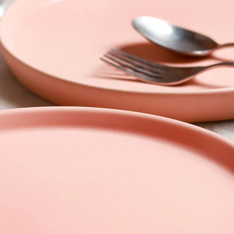 Fired Form Ceramic Dinner Plate (Pink) - Set Of Two media 6
