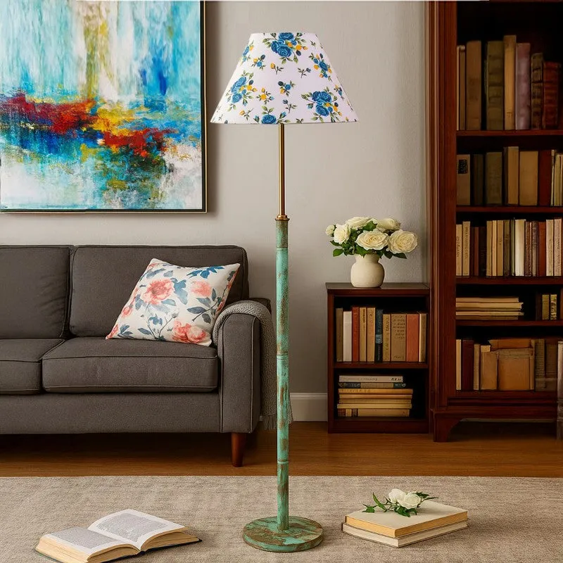 Terra Beam Wooden Floor Lamp - Blue media 4