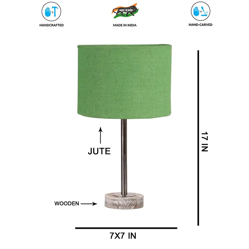Sienna I Rodin Wooden Table Lamp - Green,Silver,White media 7