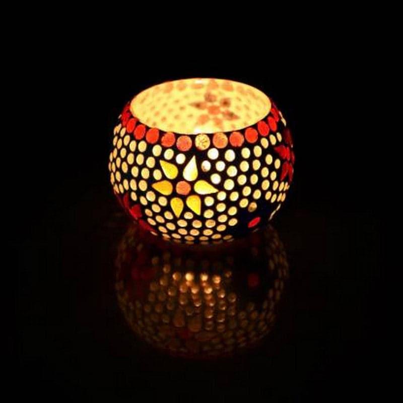Vanya Mosaic Glass Tealight Candle Holder - Set Of Two media 4