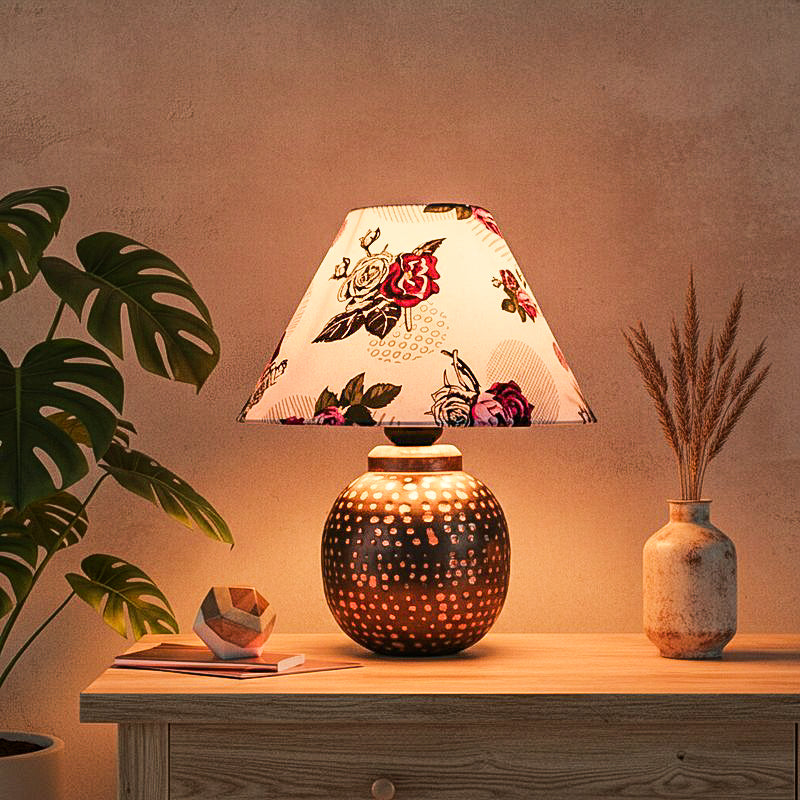 Storia Metal Fabric Table Lamp - Multicolor