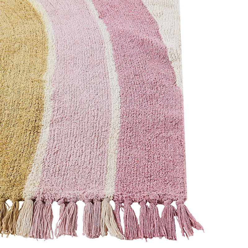 Vibrant Arc Tufted Cotton Area Rug - Multicolor media 6