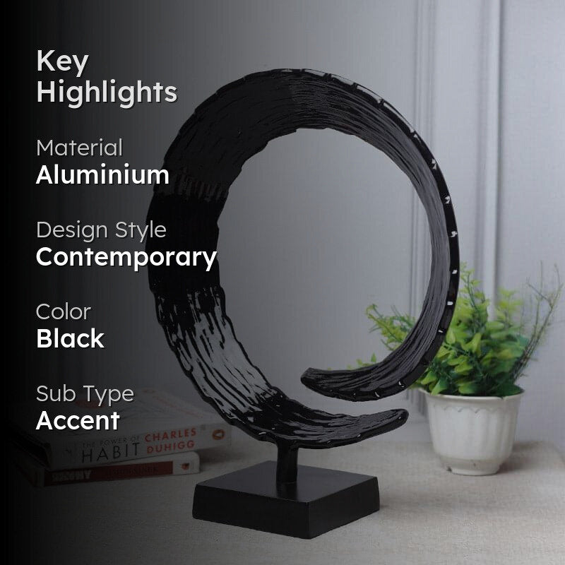 Serene Spiral Showpiece - Black media 2