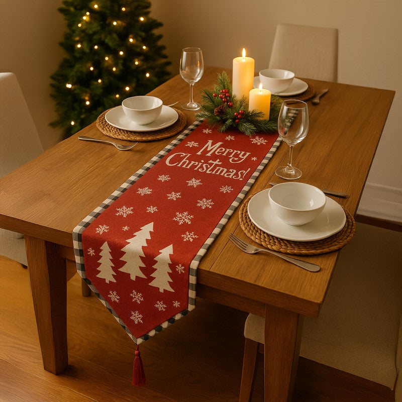 Merry Christmas Festive Table Runner