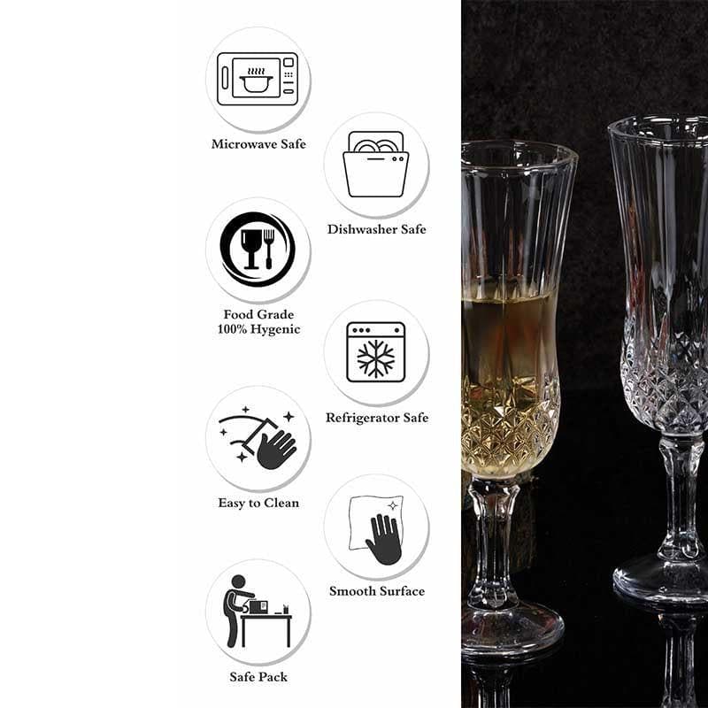 Madeira Flute Glasses (160 ml ) - Set of Six image 6